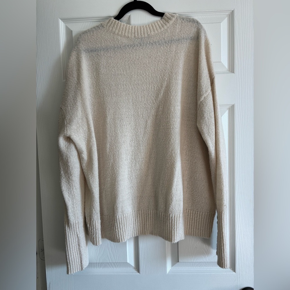 Express Women Beige Crewneck Sweater - Picture 2 of 4
